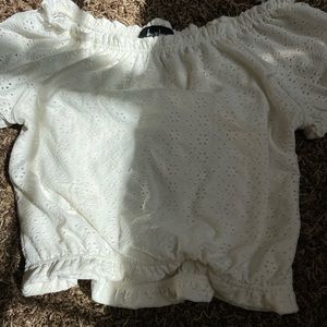 White crop top